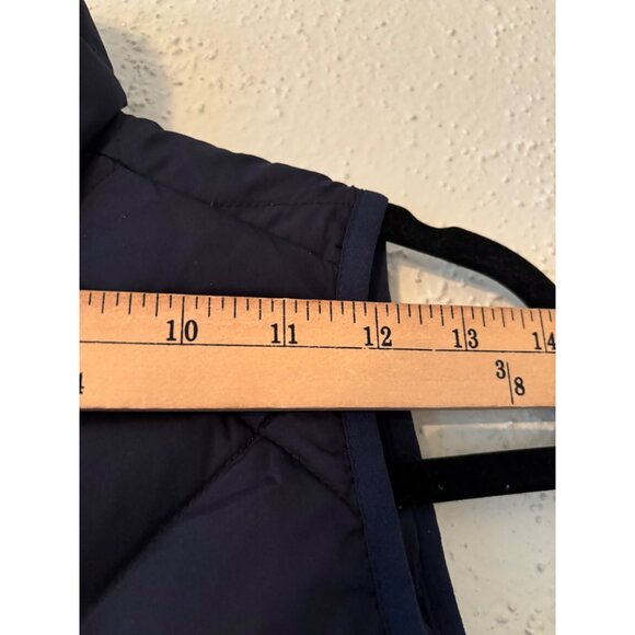J. Crew Excursion Down Quilted Navy Vest Preppy Academia - Picture 7 of 10